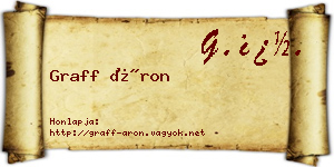 Graff Áron névjegykártya